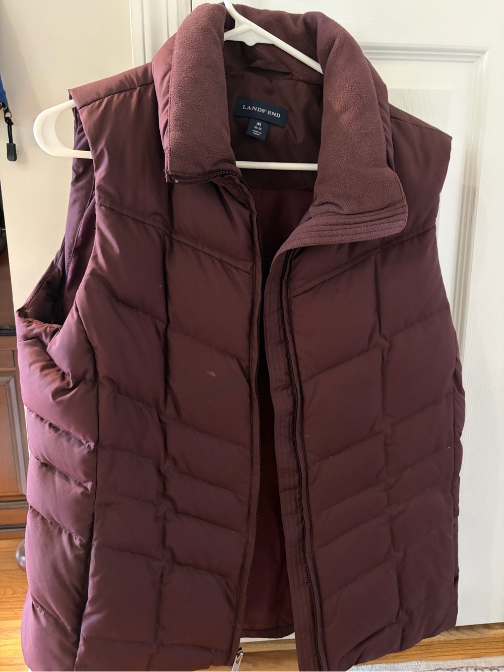 Lands' End Women's Quilted Puffer Vest - Wine